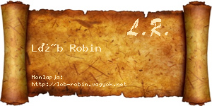 Löb Robin névjegykártya